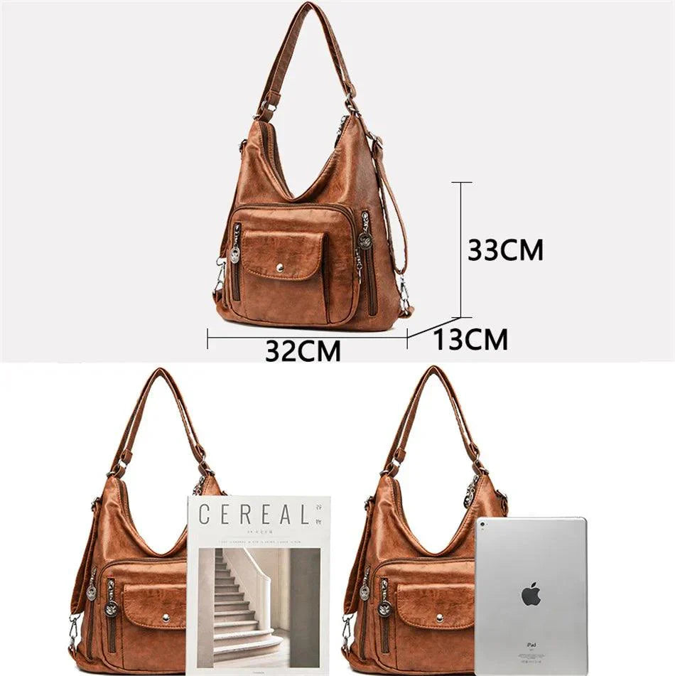 Genuine Leather Women's Handbag - Lim
