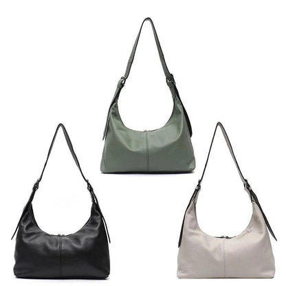 Genuine Leather Messenger Handbag - Agatha