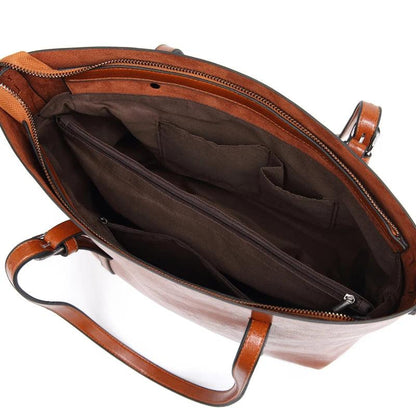 Genuine Leather Handbag - Mother