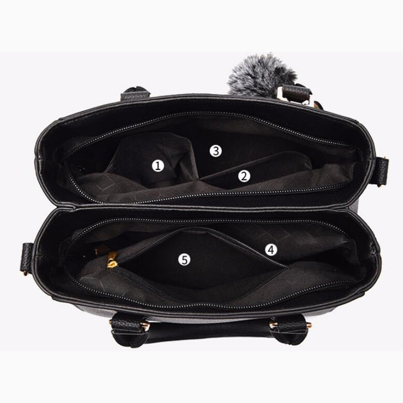 Genuine Leather Handbag - Quitine