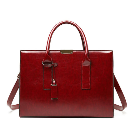 Genuine Leather Set Handbag + 2 Wallets - Zayna