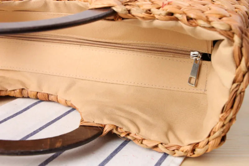 Sabrina Straw Handbag