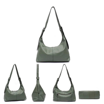 Genuine Leather Messenger Handbag - Agatha