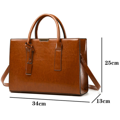 Genuine Leather Set Handbag + 2 Wallets - Zayna