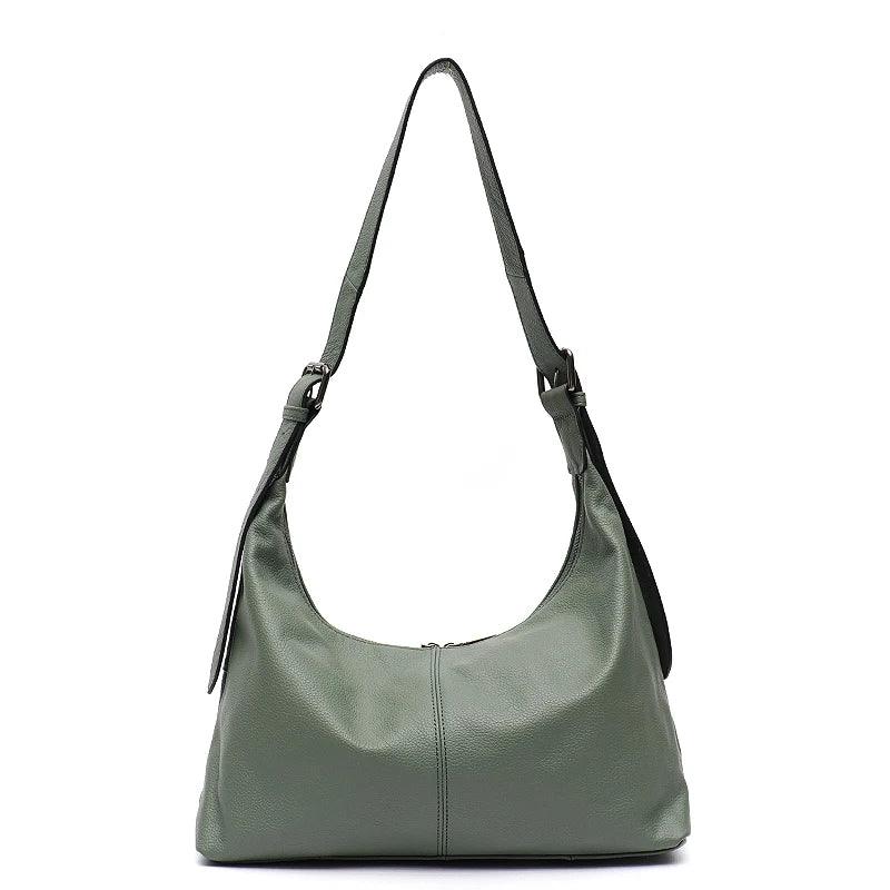 Genuine Leather Messenger Handbag - Agatha