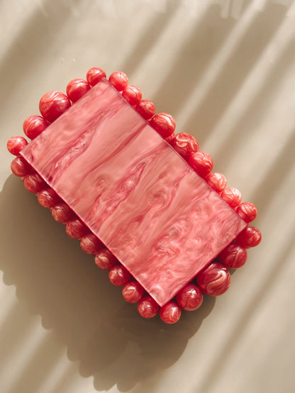 Marbled Acrylic Clutch Handbag