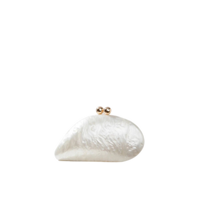 Livia Pearl Shell Acrylic Clutch Bag