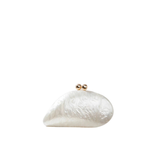 Livia Pearl Shell Acrylic Clutch Bag
