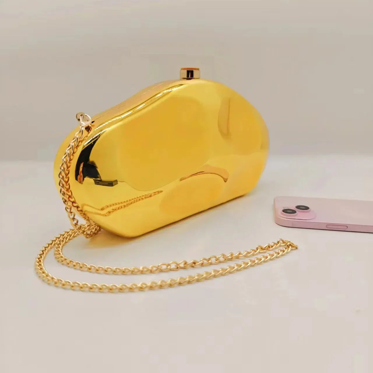 Nicole Metallic Clutch Handbag