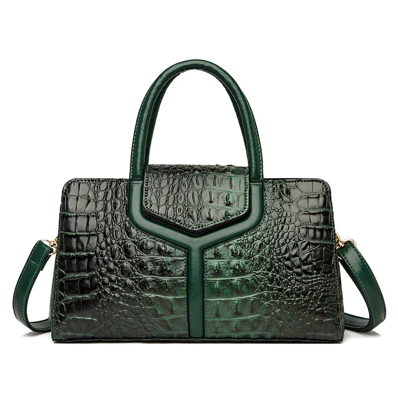 Handbag in Genuine Leather - Crock