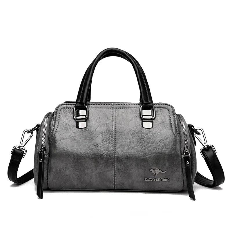 Genuine Leather Handbag - Jade