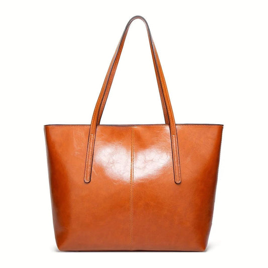 Genuine Leather Women's Handbag - Ness