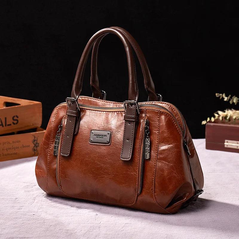 Genuine Leather Handbag - Alice