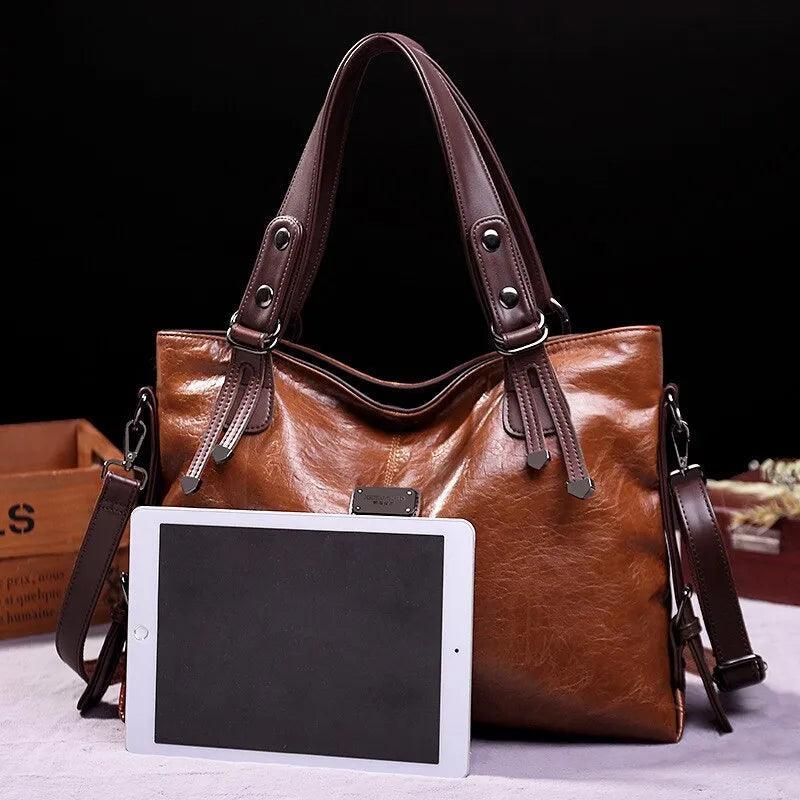 Genuine Leather Handbag - Olivia