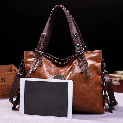 Genuine Leather Handbag - Olivia