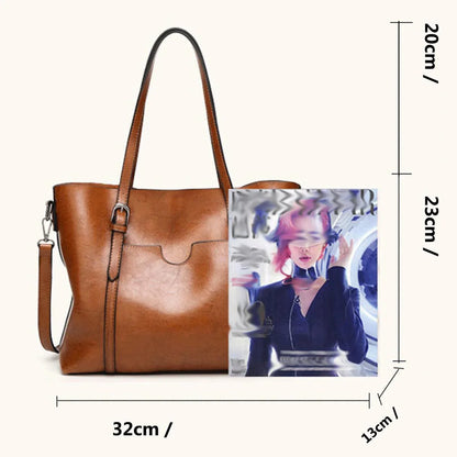 Genuine Leather Handbag - Glamour