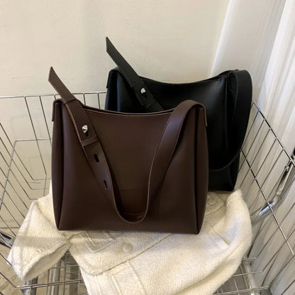 Handbag in Genuine Leather + Pouch - Glass