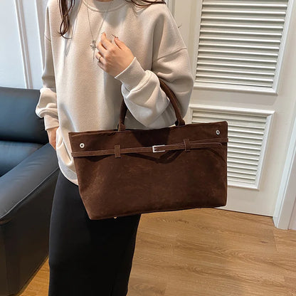 Women's Suede Tote Handbag - Esmé