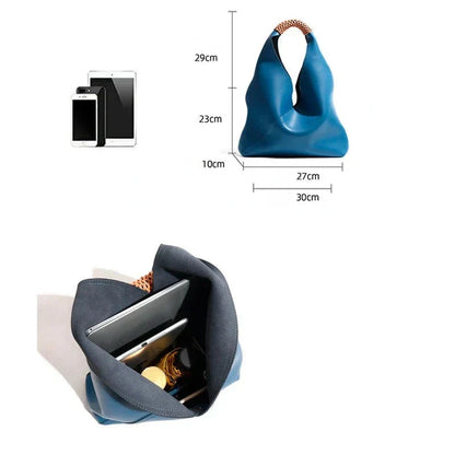 Rebeca Large Genuine Leather Shopping Handbag