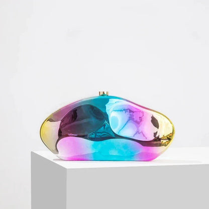 Nicole Metallic Clutch Handbag