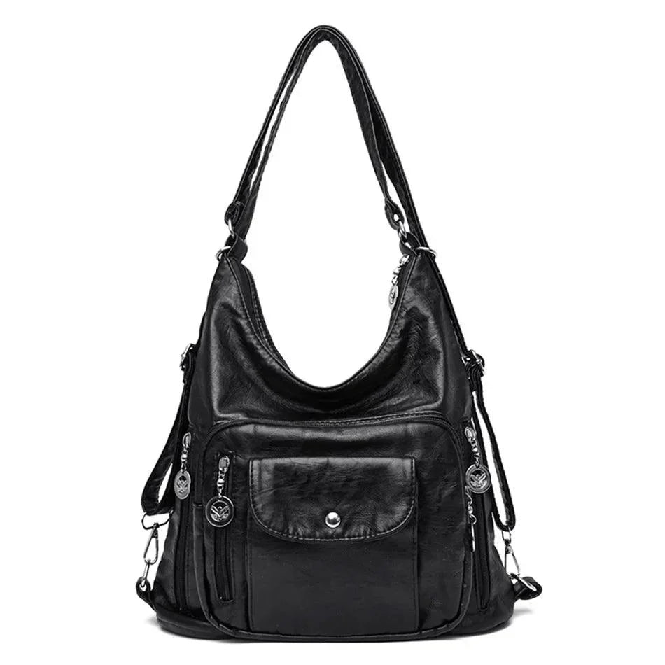Genuine Leather Women's Handbag - Lim