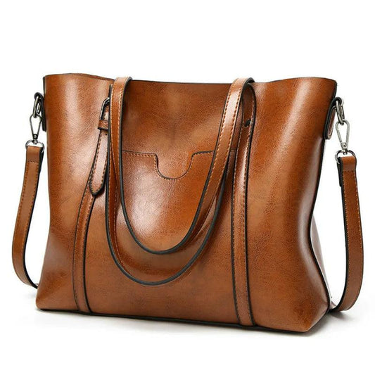 Genuine Leather Handbag - Glamour