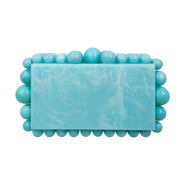 Marbled Acrylic Clutch Handbag