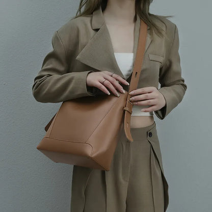 Genuine Leather Crossbody Handbag - Avery
