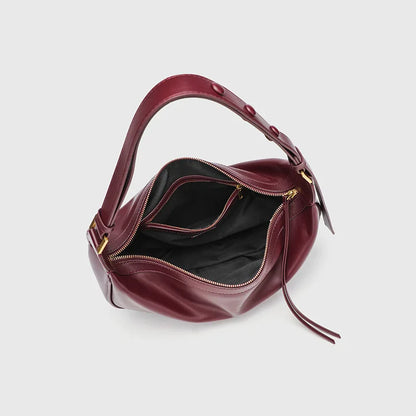 Small Genuine Leather Handbag - Lia