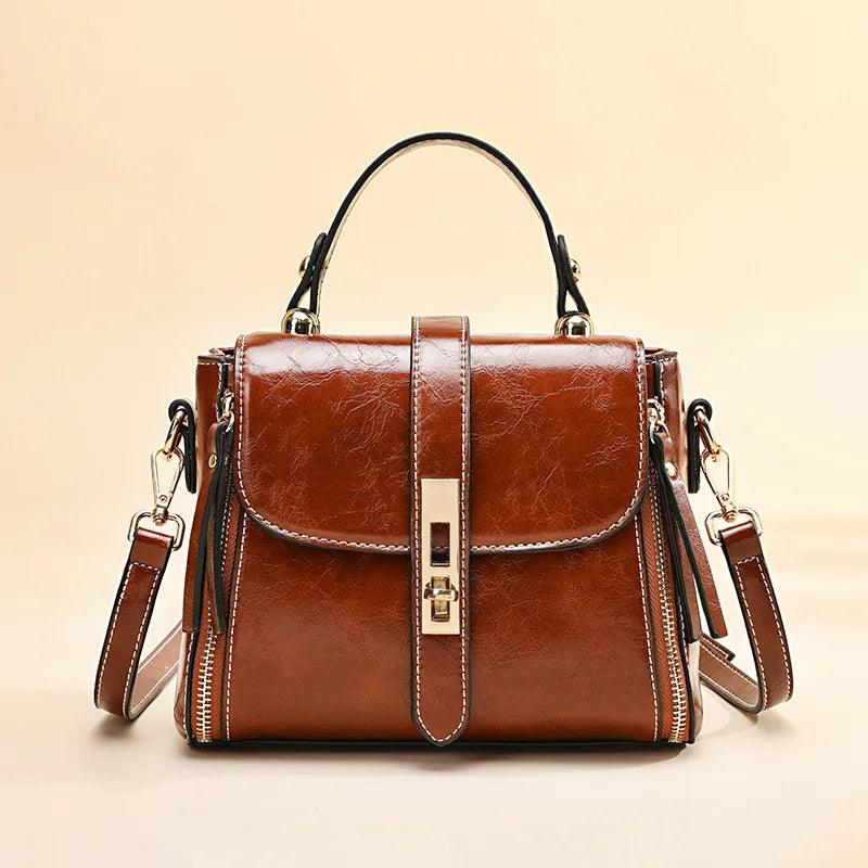 Genuine Leather Handbag - Nina