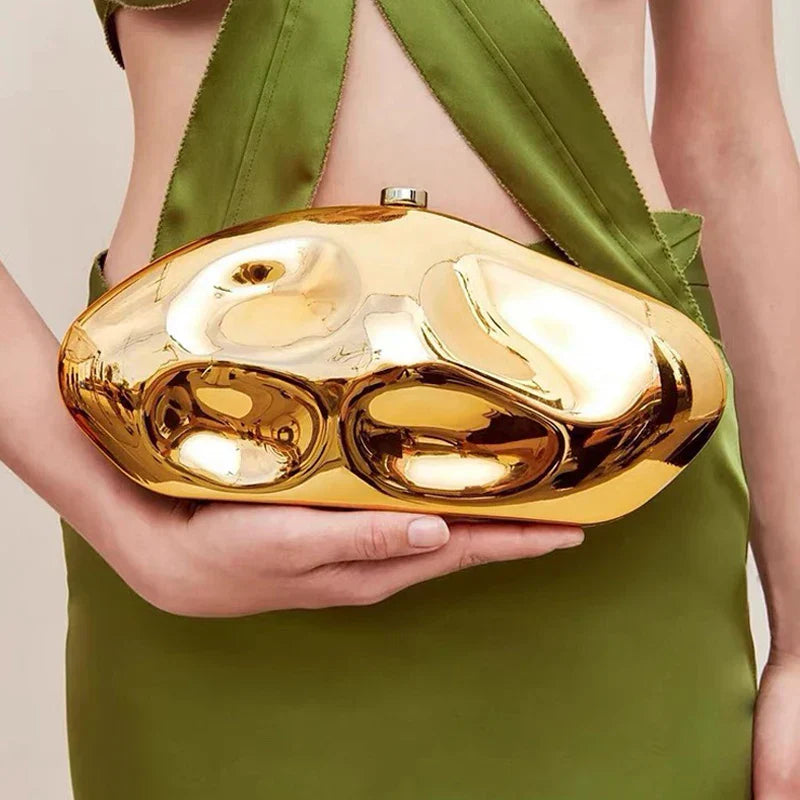 Nicole Metallic Clutch Handbag