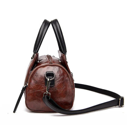 Genuine Leather Handbag - Jade