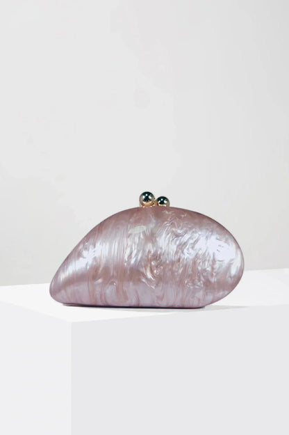 Livia Pearl Shell Acrylic Clutch Bag
