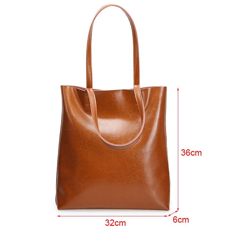 Genuine Leather Handbag - Oli