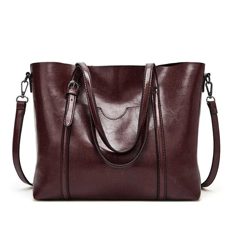 Genuine Leather Handbag - Glamour