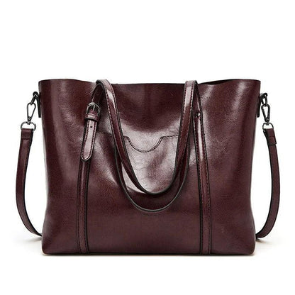 Genuine Leather Handbag - Glamour