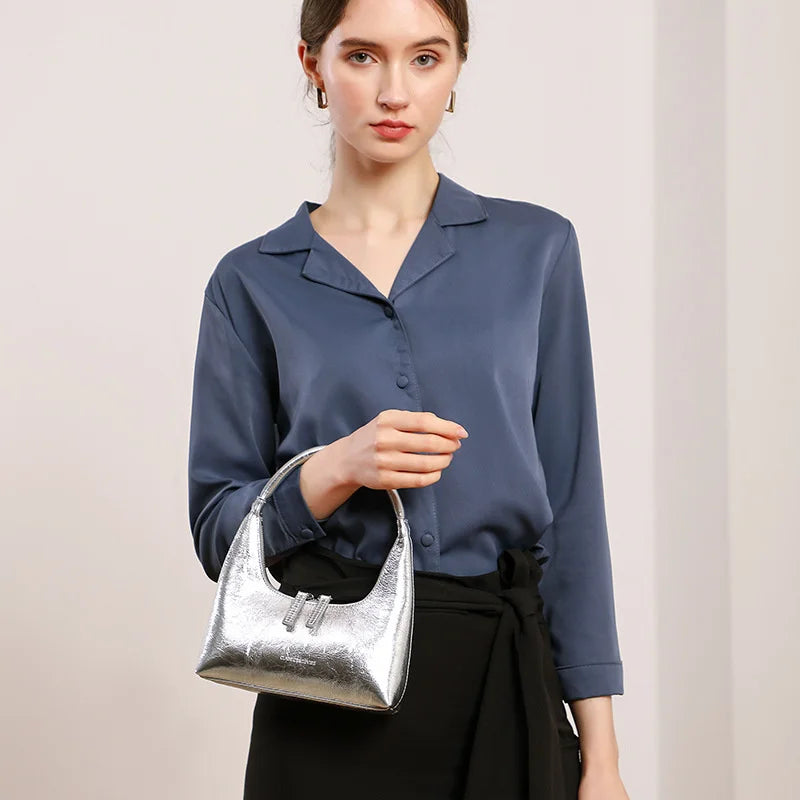Genuine Leather Baguette Bag Aurora