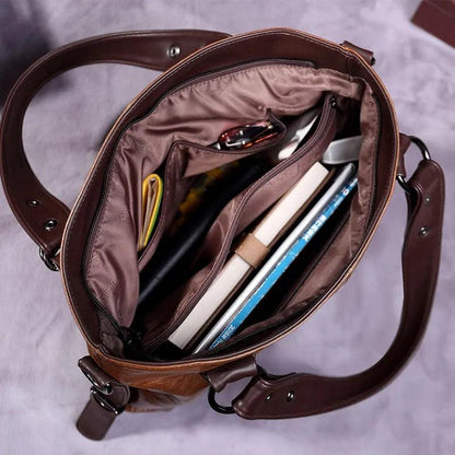 Genuine Leather Handbag - Olivia