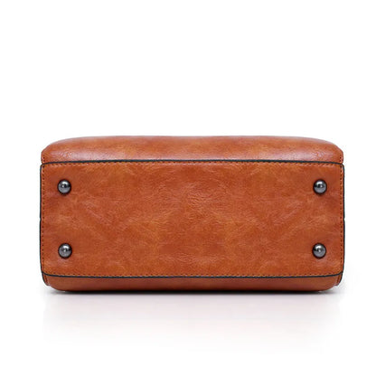 Premium Genuine Leather Set - Handbag + Wallet + Clutch Wallet + Free Pouch