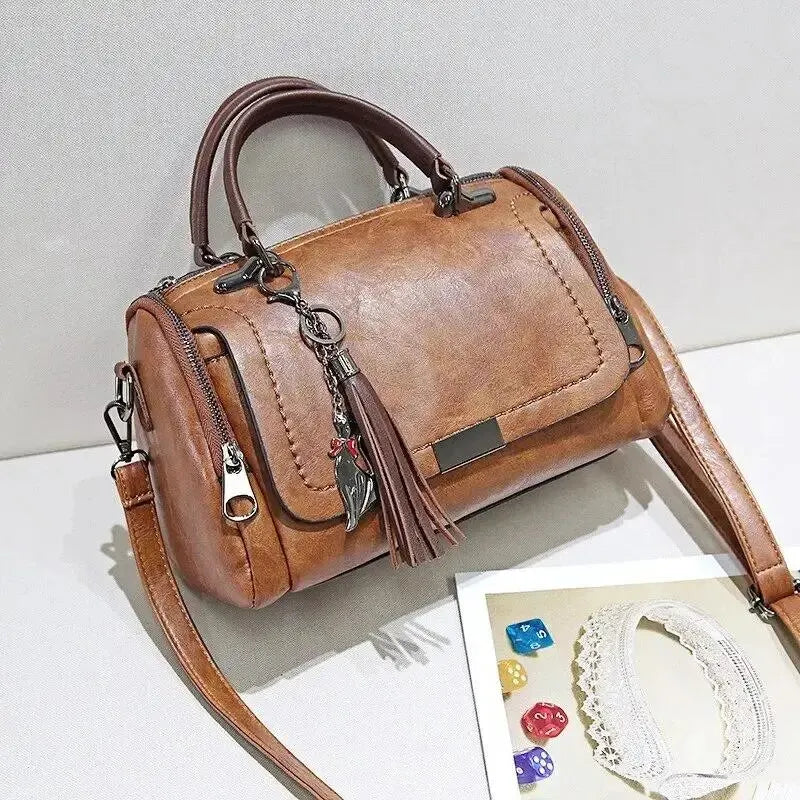 Genuine Leather Handbag - Vaena