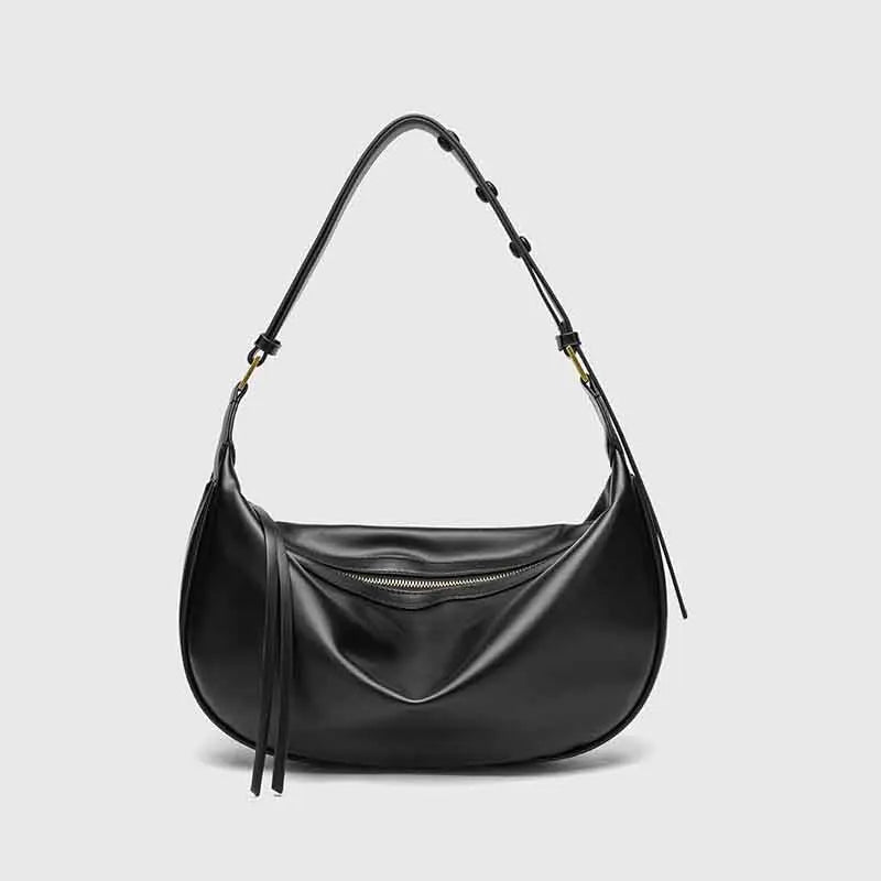 Small Genuine Leather Handbag - Lia