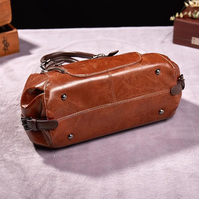 Genuine Leather Handbag - Alice