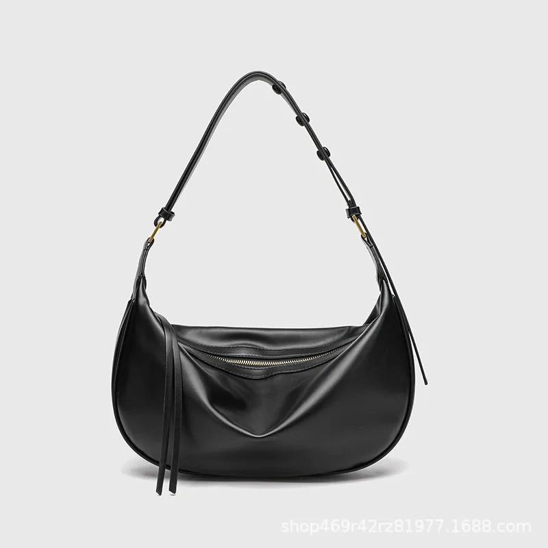 Small Genuine Leather Handbag - Lia