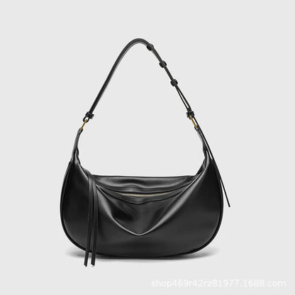 Small Genuine Leather Handbag - Lia