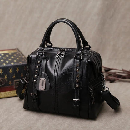 Genuine Leather Handbag - Lia