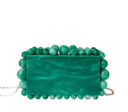 Marbled Acrylic Clutch Handbag