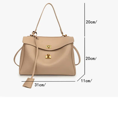 Genuine Leather Handbag - Saphir