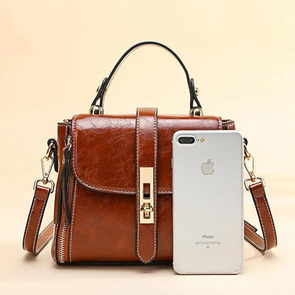 Genuine Leather Handbag - Nina