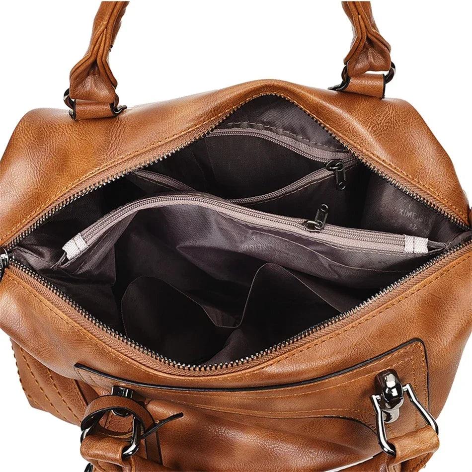 Genuine Leather Handbag - Rafaela