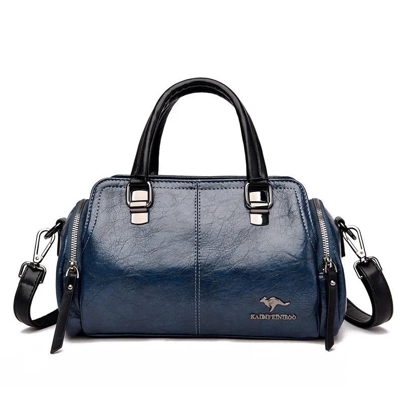 Genuine Leather Handbag - Jade